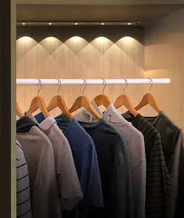LED Cabinet Light Induction Door Porch Light Strip Corrugated Wireless Wiring-free
