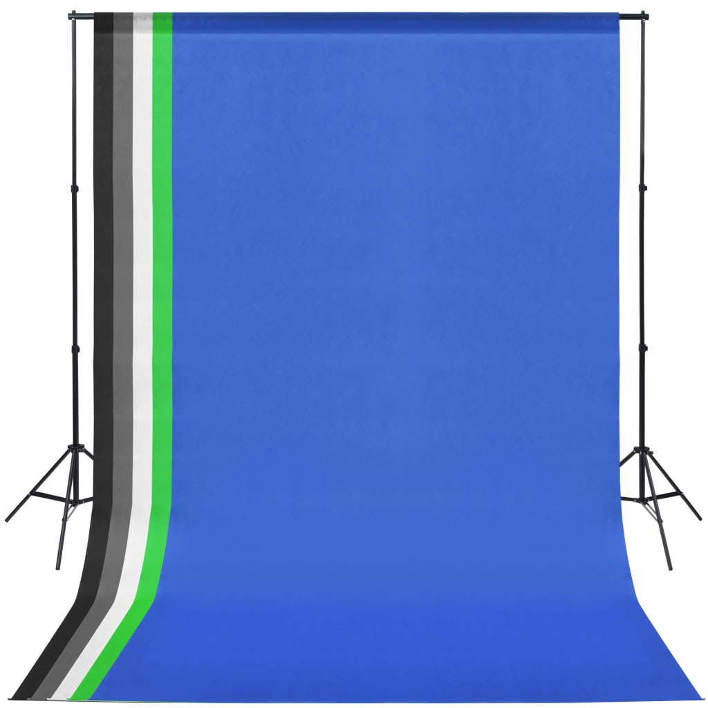 photo studio set with 5 colored backdrops and adjustable suspension