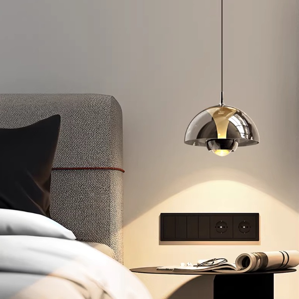 Modern Minimalist Light-luxury Adjustable Bud-shaped Bedside Pendant Lamp