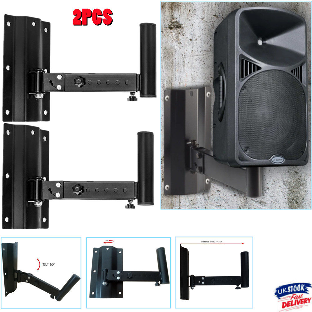 Main product image of 2-Piece Speaker Wall Brackets, Adjustable Tilt and Swivel