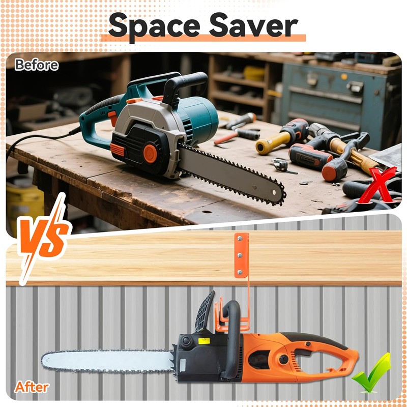 Main product image of Heavy Duty Chainsaw Wall Mount Holder Steel Chainsaw Hanger Garage Wall Mounted