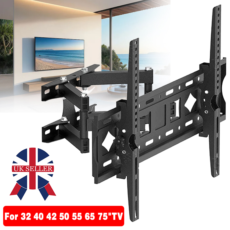 Main product image of Full Motion TV Wall Mount Bracket 32-75 Tilt Swivel VESA 600x400mm
