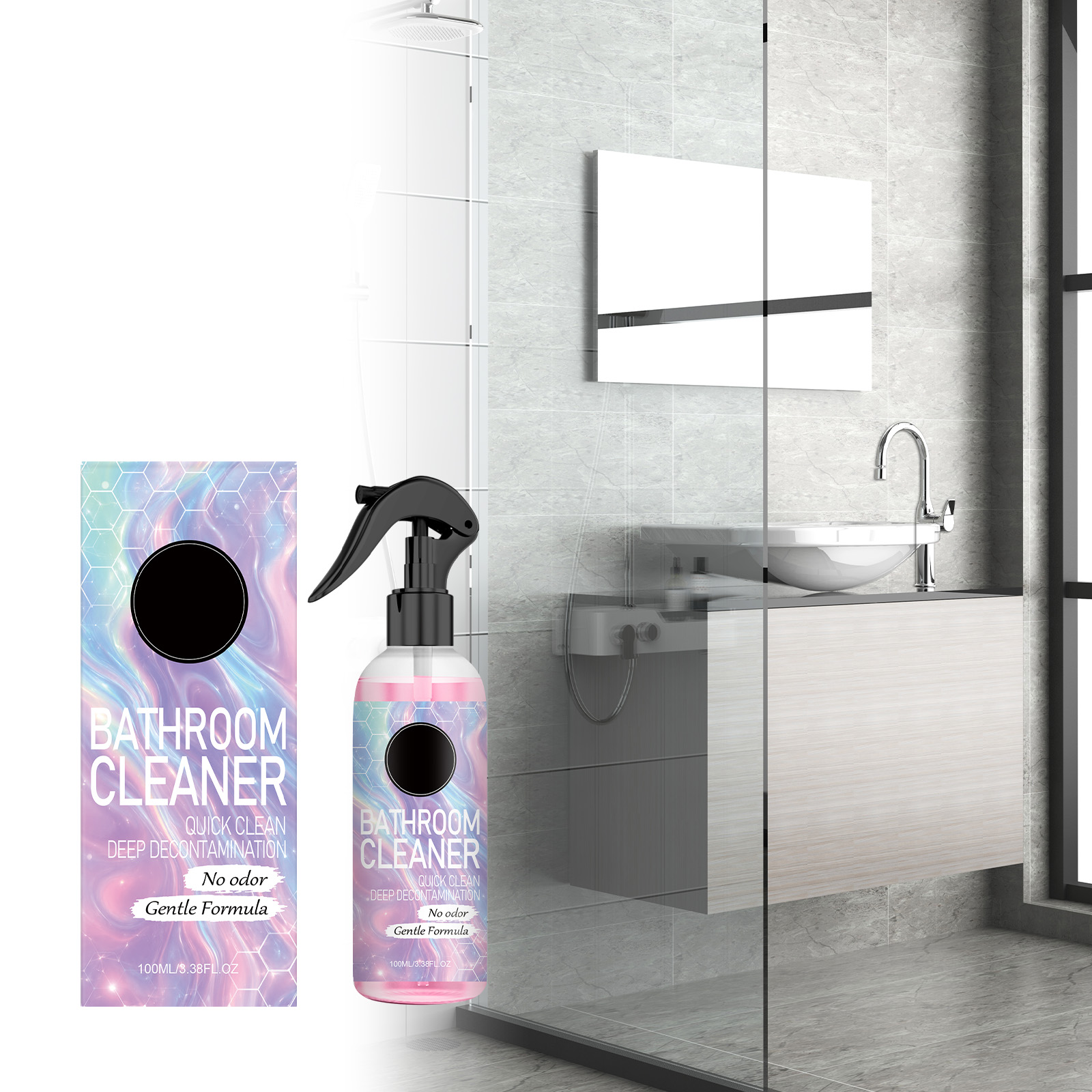 Main product image of Commercial Bathroom Cleaner Liquid, 100ml Bottle