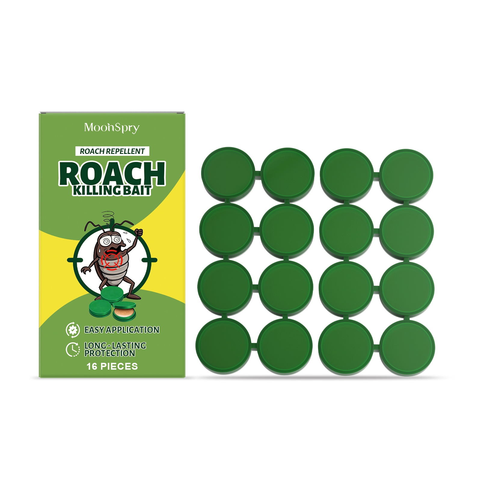 Main product image of Cockroach Glue Baits, 16pcs, Cockroach Bait for Daily Use