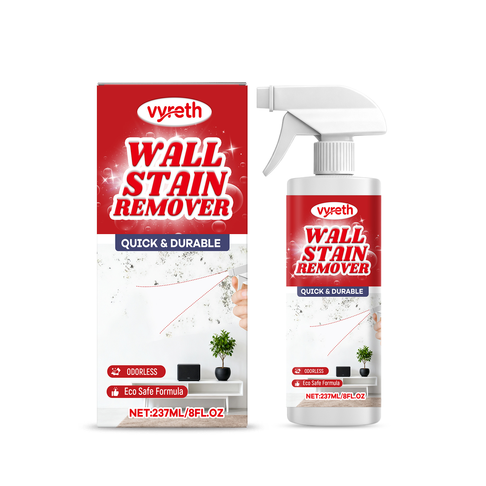Main product image of Household Wall Stain Cleaner, 237ml, Household Cleaning, Cleaning Agent for Home Cleaning