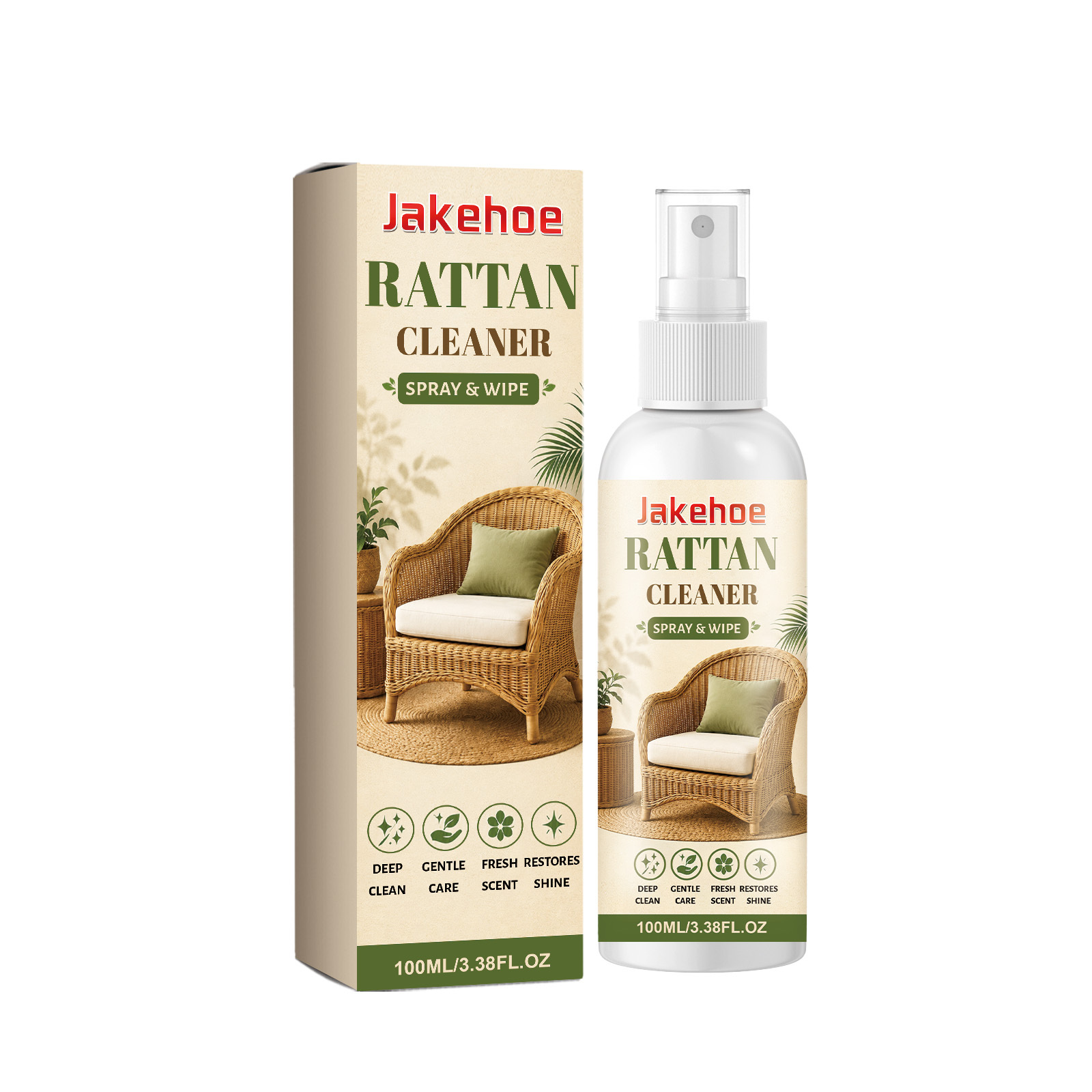 Main product image of JAKEHOE Rattan Cleaner, 100ml, Household Cleaning, Cleaning Agent for Home Cleaning