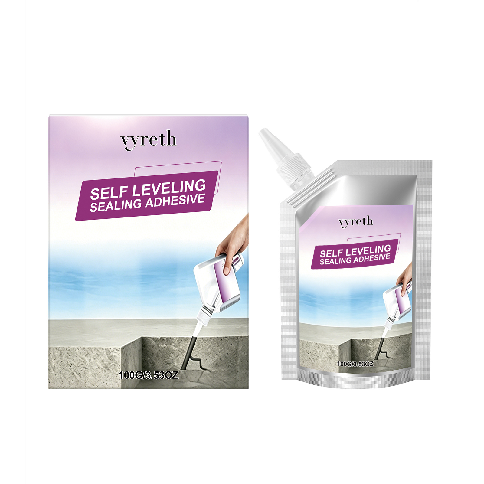 Main product image of Vyreth Self Leveling Sealing Adhesive, 100g, Crack Filling for Daily Use