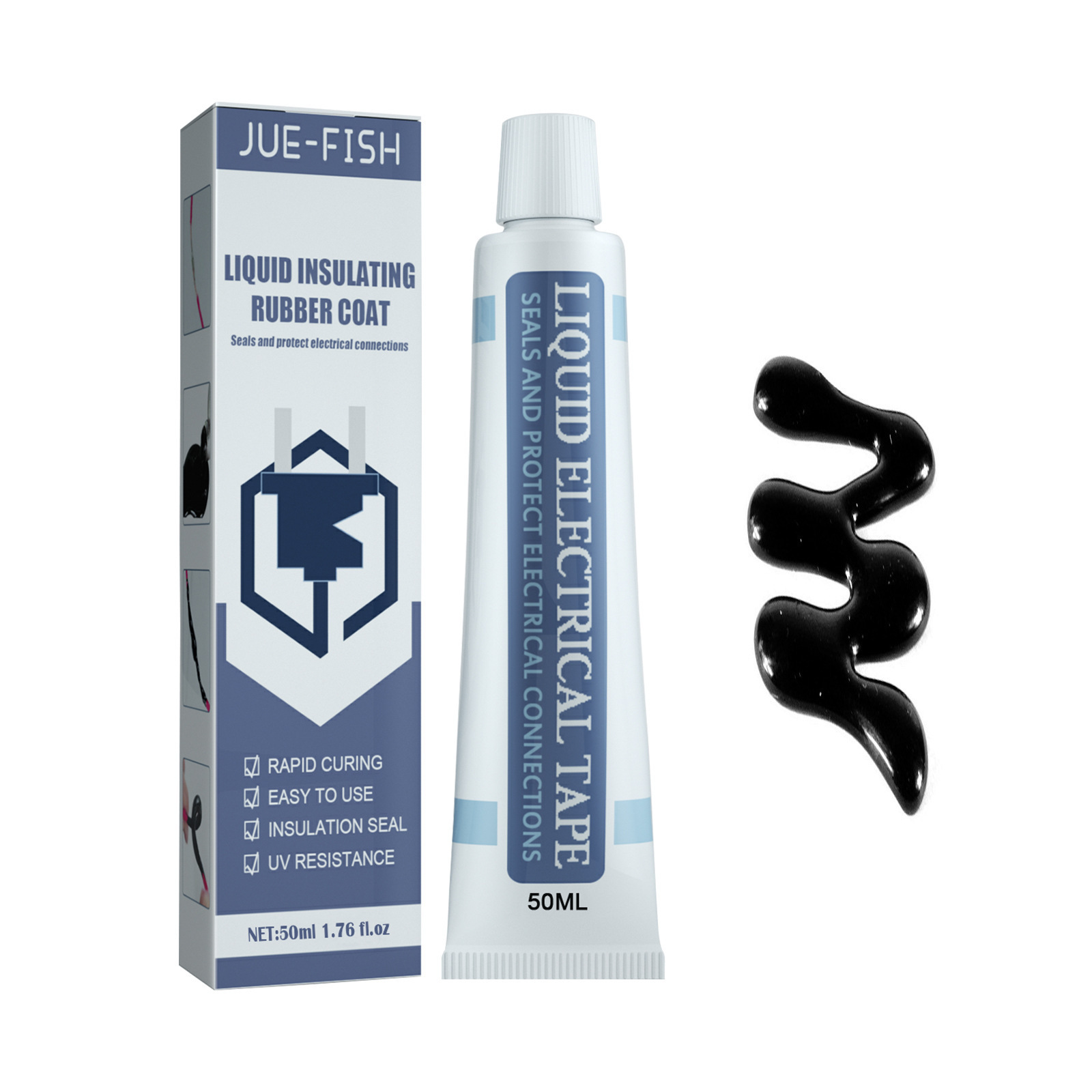 Main product image of Liquid Insulating Tape (Black 50ml), 50ml, Insulation for Daily Use