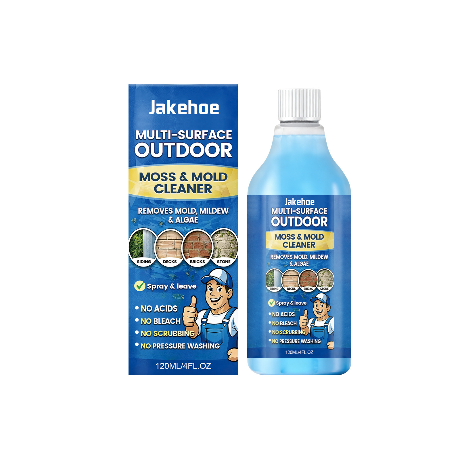 Main product image of JAKEHOE Multi-Surface Outdoor Cleaner, 120ml, Outdoor Cleaning, Cleaning Agent for Home Cleaning