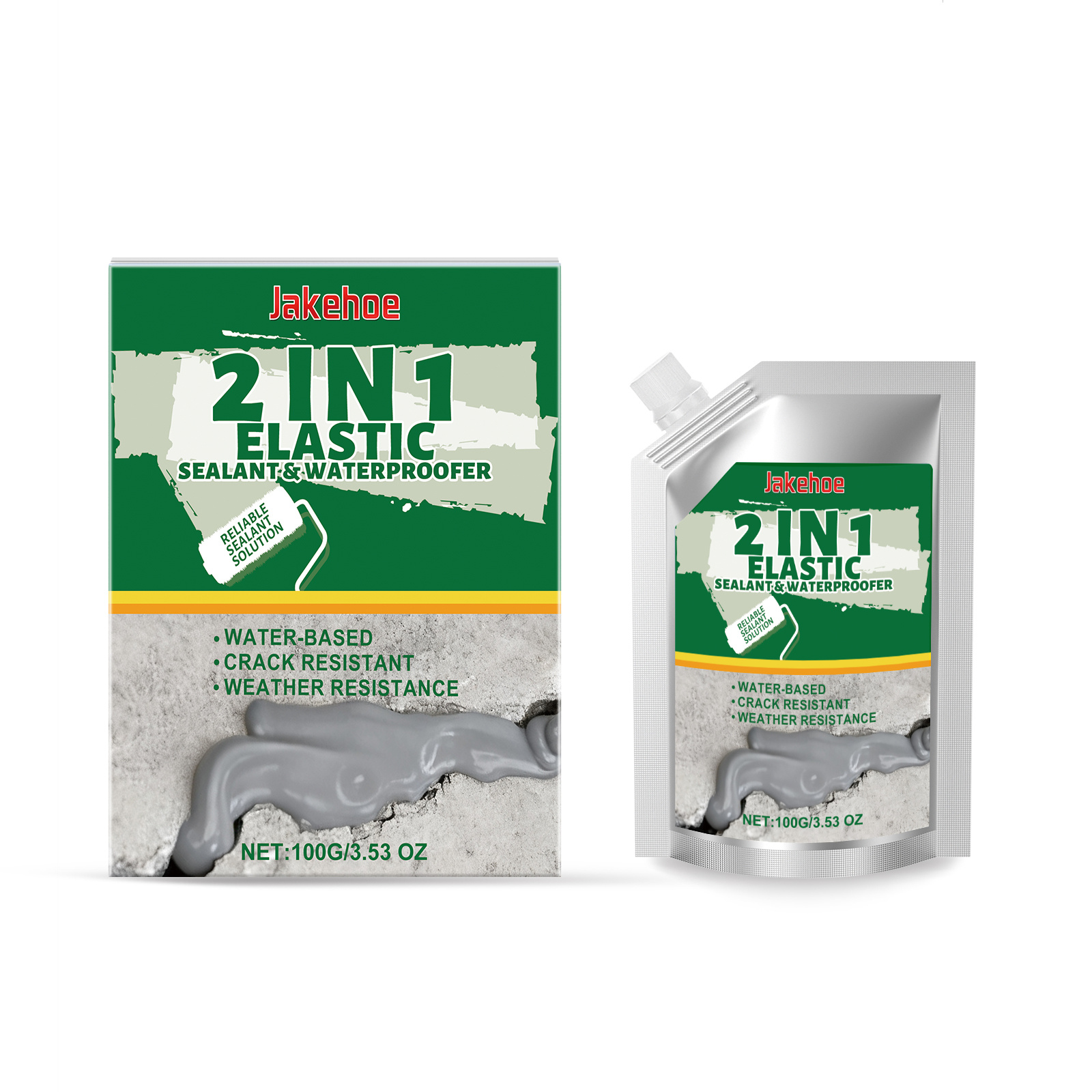 Main product image of JAKEHOE 2 in 1 Elastic Sealant & Waterproofer, 100G, Waterproof Glue for Daily Use