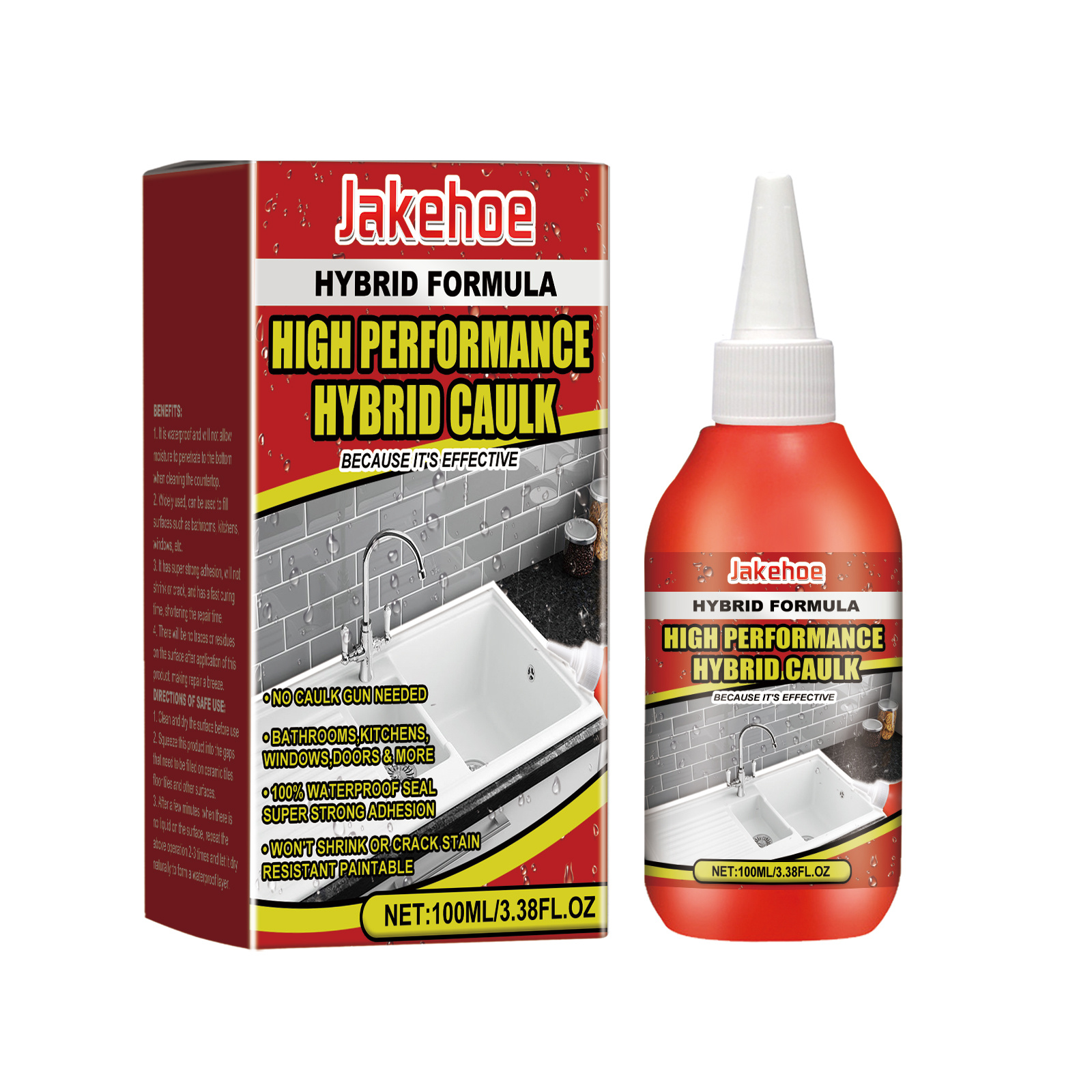 Main product image of Waterproof Filling Adhesive, 100ml, High Performance Hybrid Caulk for Daily Use
