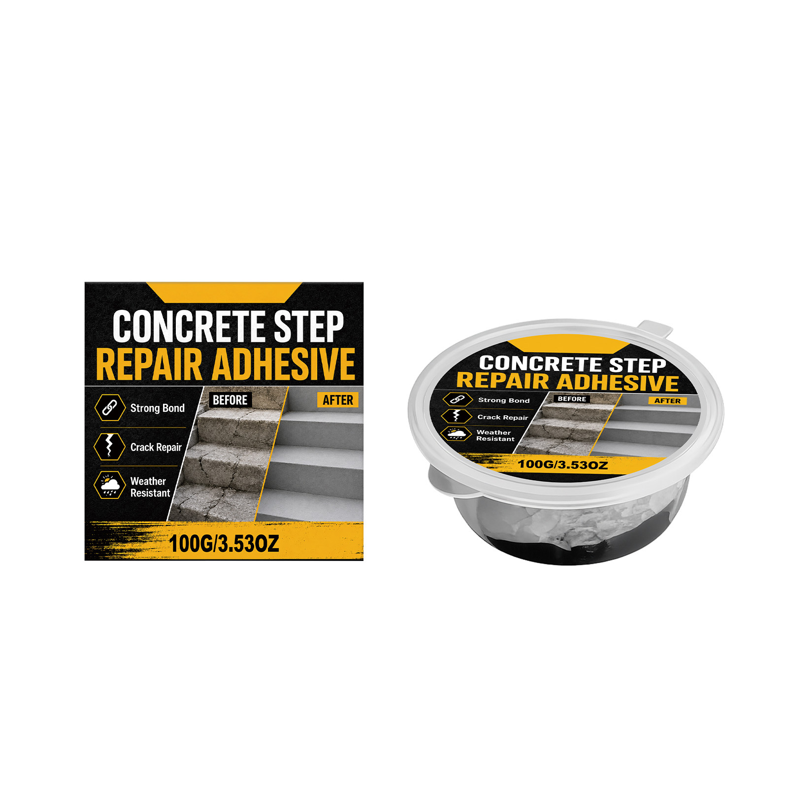 Main product image of Concrete Step Repair Adhesive, 100g, Sealing and Leak Prevention for Daily Use