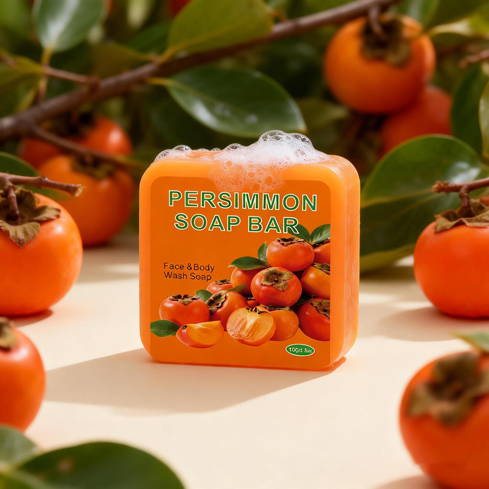 Main product image of Square Rounded-Corner Labeled Persimmon Soap