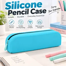 Product image of Silicone Zipper Pencil Case, Soft, Waterproof