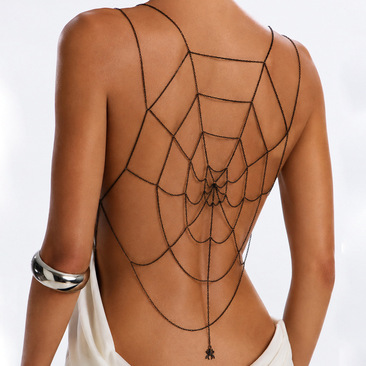 Main product image of Dark Gothic Spider Web Body Chain Harness With Spider Pendant