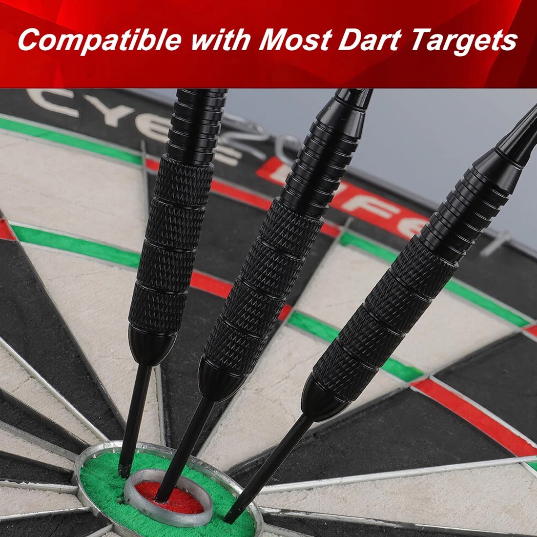 Main product image of 6 PCS 24g Professional Tungsten Darts Tip Set Steel Shaft 12 Flights With Case