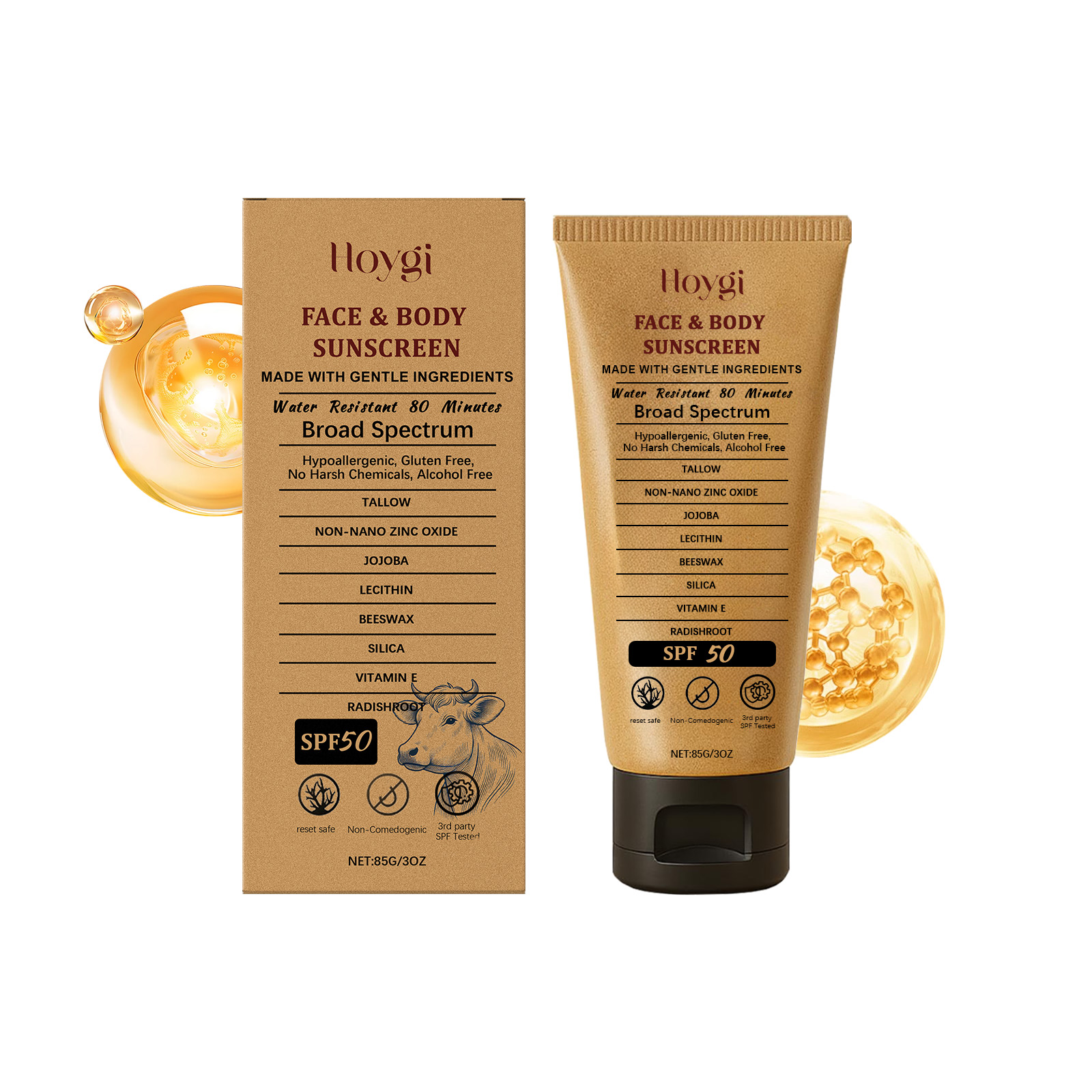Main product image of Hoygi Tallow Light Protective Cream, Uv Protection Body Skin Moisture Isolation Summer Outdoor Protective Cream