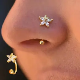 Product image of Gold C-Shaped Screw Clip Nose Hoop Ring, 1 Pack