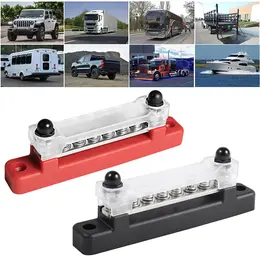 Product image of 12-Terminal Bus Bar with Cover, 12V Distribution, 2-Pack