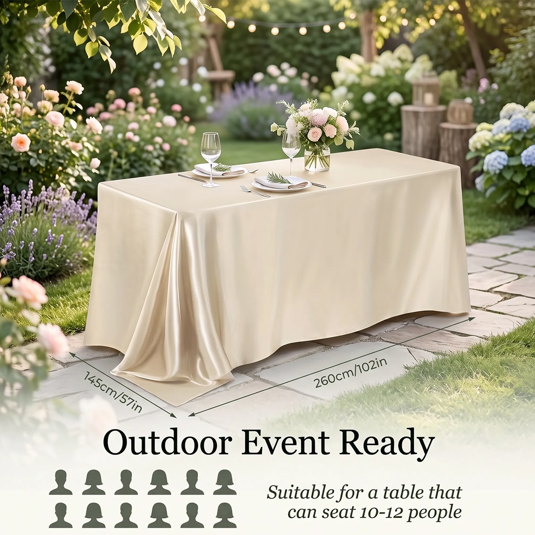 Main product image of Rectangular Tablecloth, Commercial Grade Table Cover