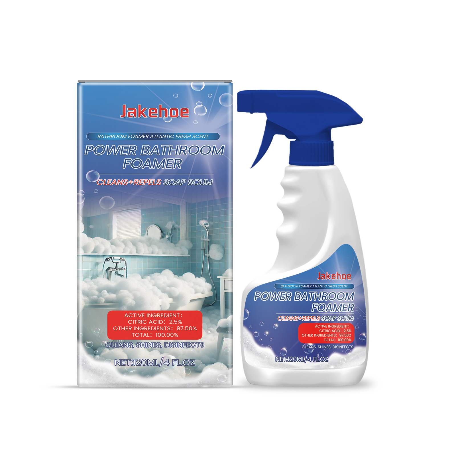 Main product image of Cleaning Agent, Bathroom foam spray, 120ml, Scale cleaner, with Disodium EDTA