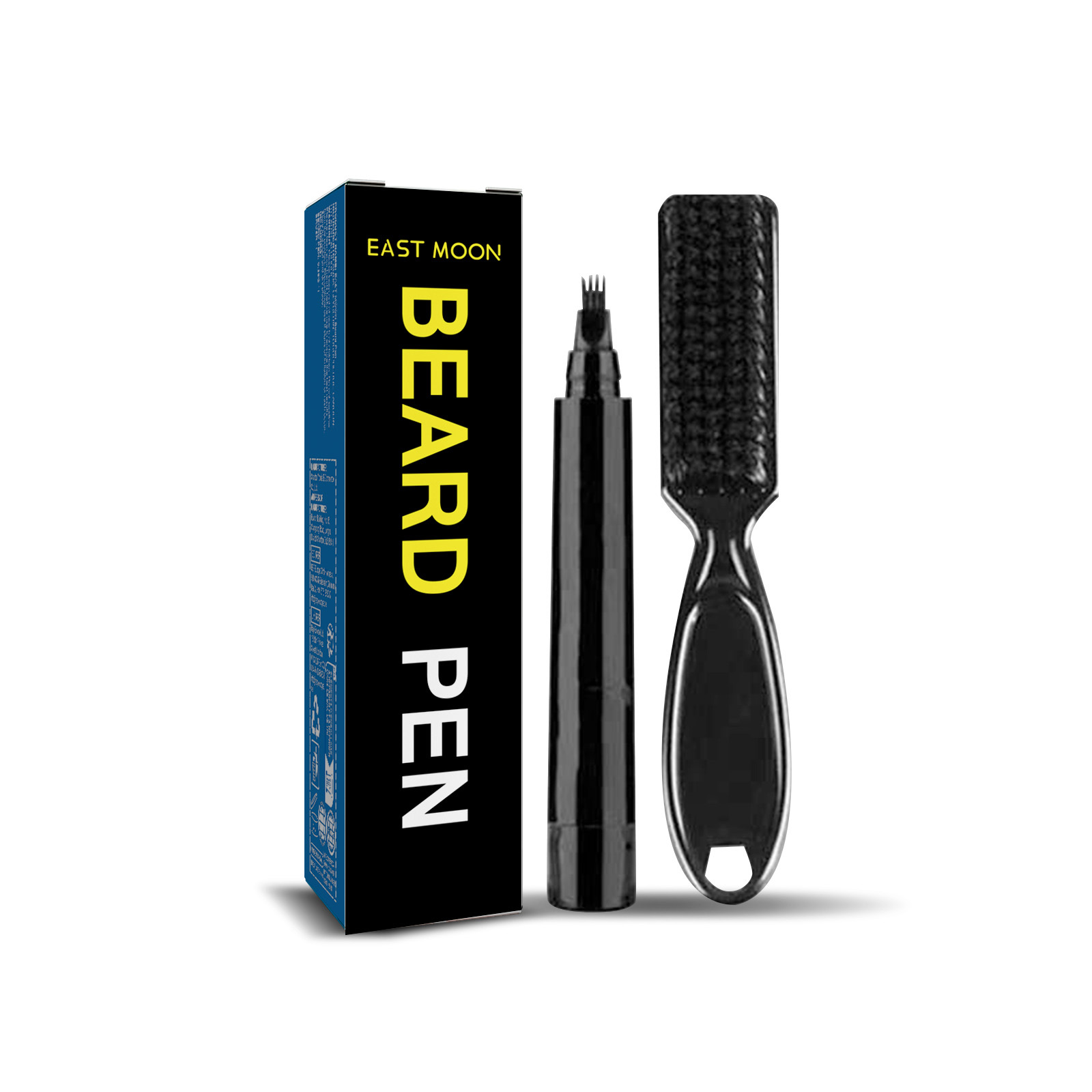 Main product image of East Moon Beard Filling Pen (Dark Brown Box) Beard Shaped Filling Pen Waterproof Beard Brush Men's Beard Pen