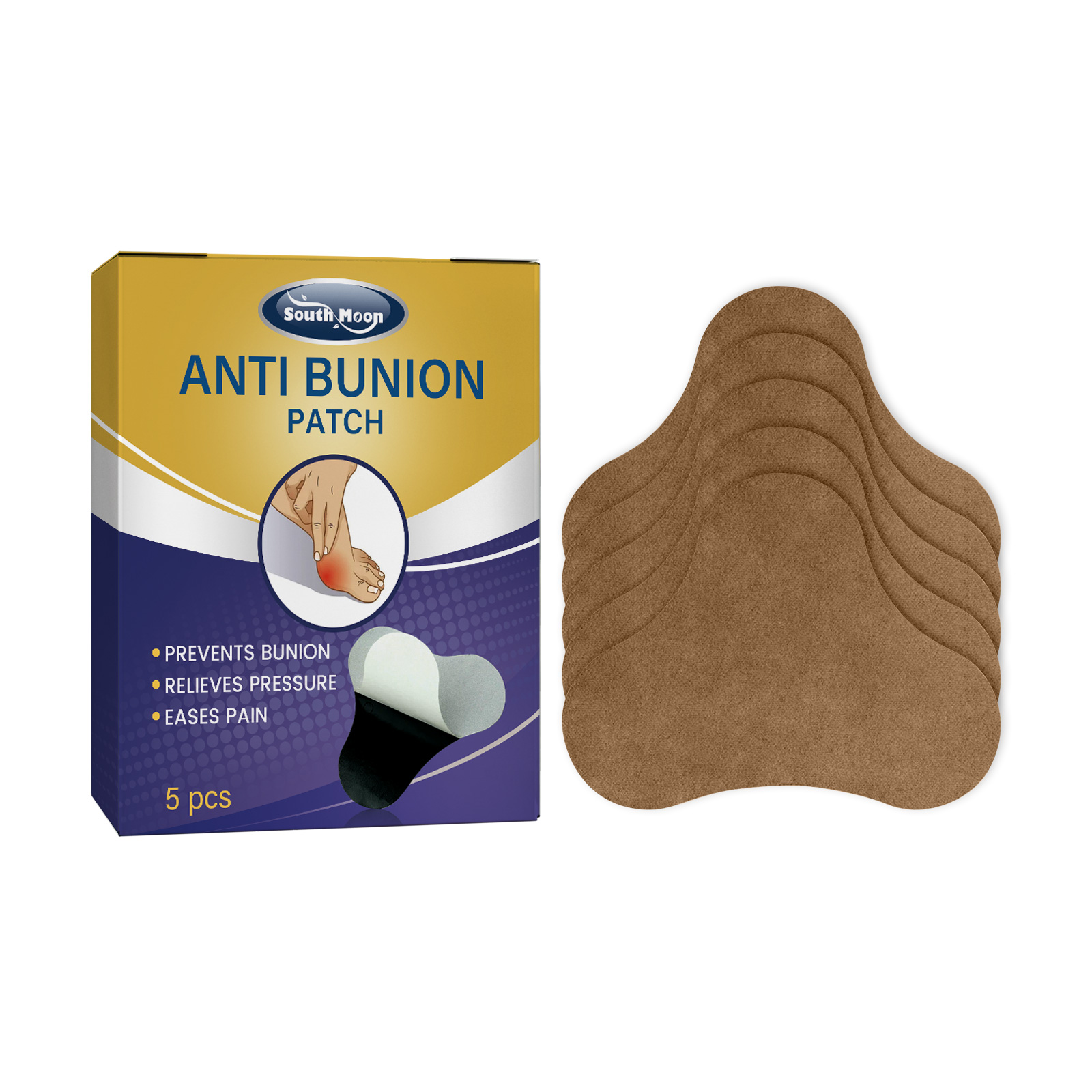 Main product image of Foot Patch 5 Pcs Targeted Care Patch Skin-Friendly Adhesive Easy to Apply for Discreet All-Day Wear