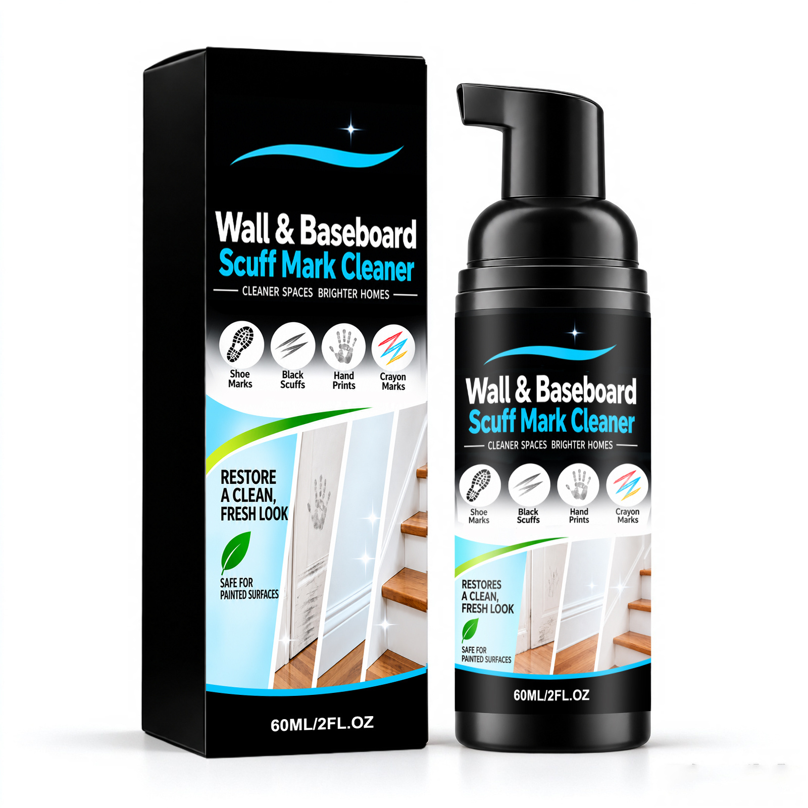 Main product image of Wall & Baseboard Scuff Mark Cleaner, 60ml, Cleaning Agent for Home Cleaning