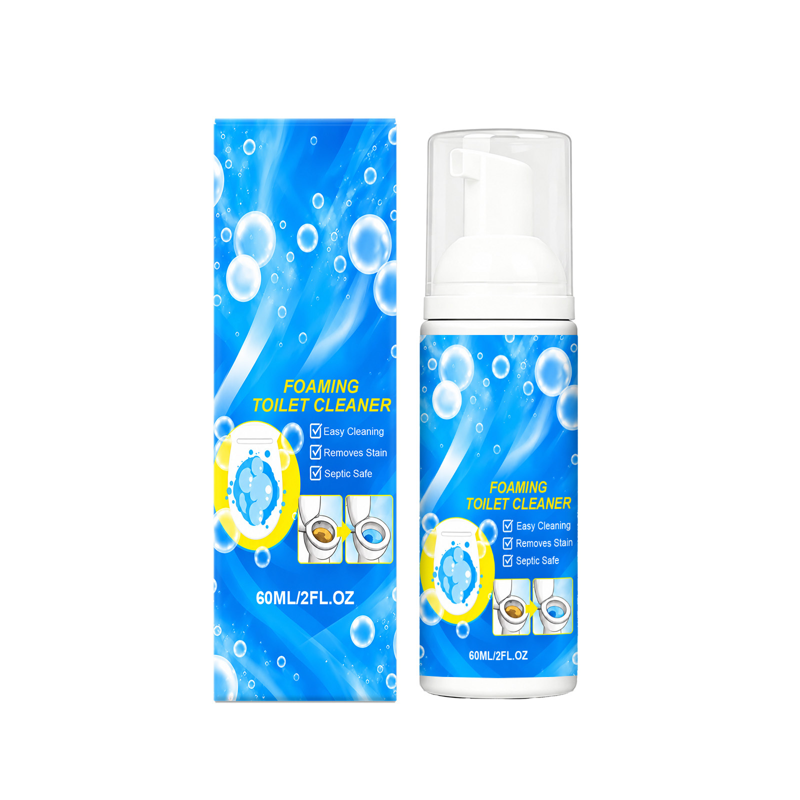 Main product image of Foaming Toilet Cleaner, 60ml, Cleaning Agent for Home Cleaning