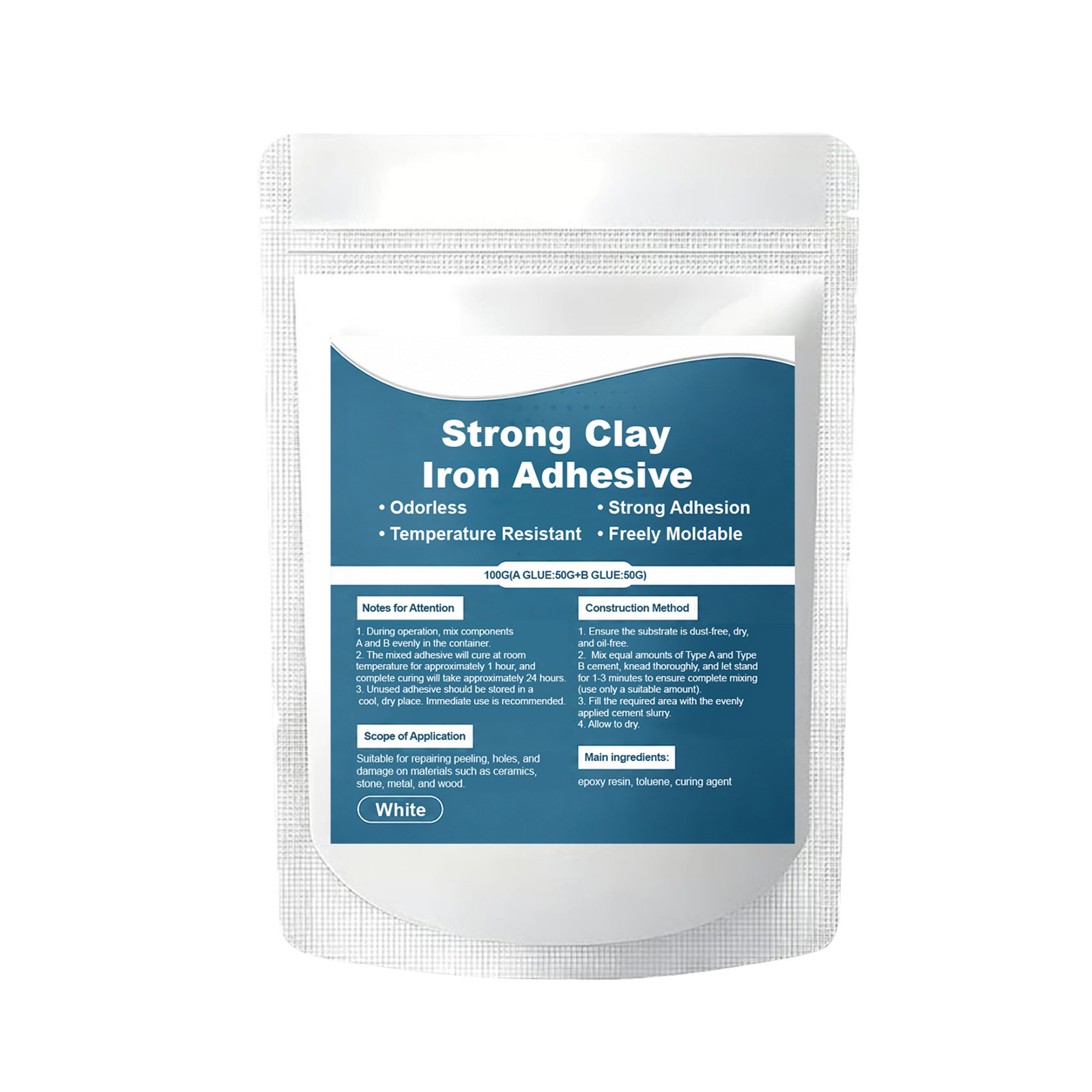 Main product image of Strong Clay Iron Adhesive, 100g, Household Goods for Daily Use