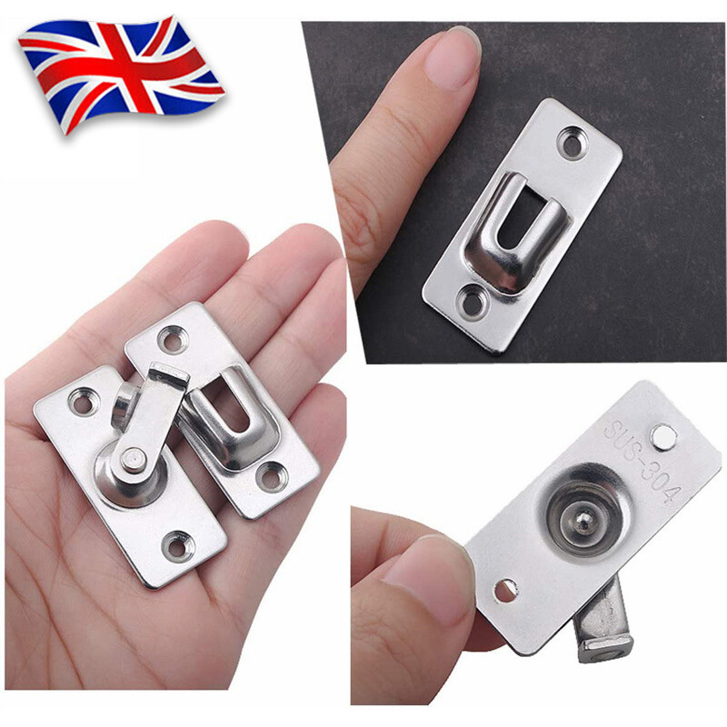 Main product image of 90 Degree Stainless Steel Latch Safety Right Angle Lock Catch Door Sliding