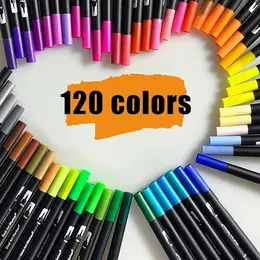 Product image of 120-Color Acrylic Paint Markers, Dual Brush Tip