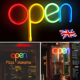 Product image of Large LED OPEN WELCOME Shop Window Sign