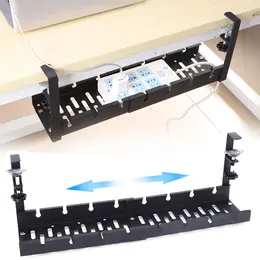 Product image of Under Desk Cable Tray, Clamp-On, No Drill