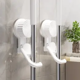 Suction cup mop clip-punching free-white-ABS-1 piece