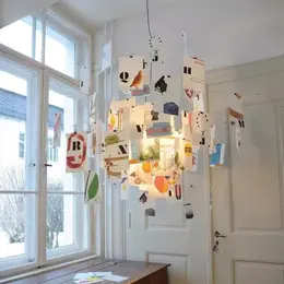 Art DIY Photo Album Card Living Room Pendant Light
