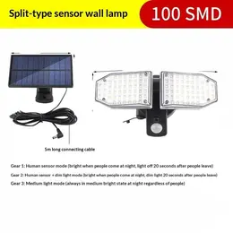 Solar Dual-head Lamp With Separate Bulbs