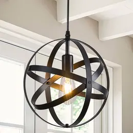 Product image of Industrial Spherical Pendant Light Fixture, Adjustable Cord