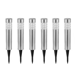 6Pcs Solar Pathway Light IP44 Waterproof 3 RGB Color Changing For Yard Garden Pathway Walkway