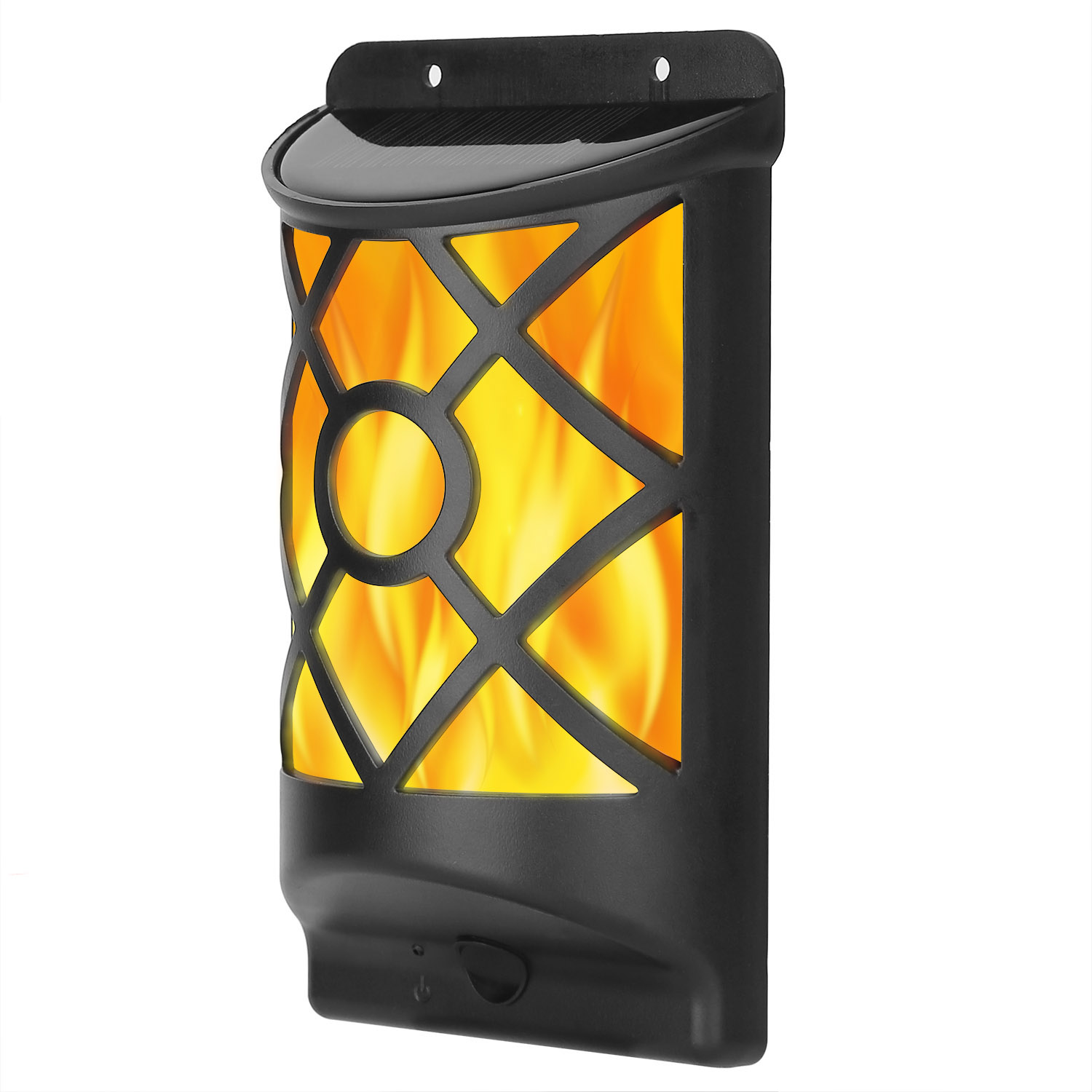 Forbidden To Sell On Walmart 1Pc Flame Solar Lights Outdoor 96 LEDs Waterproof Flickering Flame Wall Mount Lamp Auto On Off Sensor Decorative Landscape Night Lamp For Deck Patio Yard