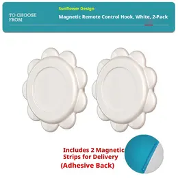 Product image of Sunflower magnetic hook-white-PP+ magnet material-2 pieces