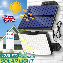 LED Solar PIR Motion Sensor Wall Light Outdoor Garden Security Flood Street Lamp