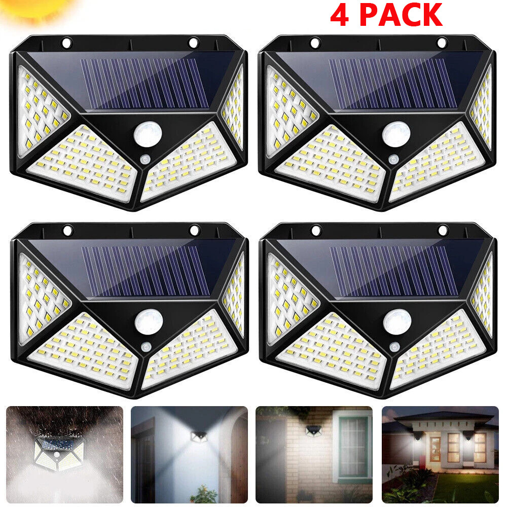 Main product image of 100 LED Solar PIR Motion Sensor Outdoor Wall Security Light
