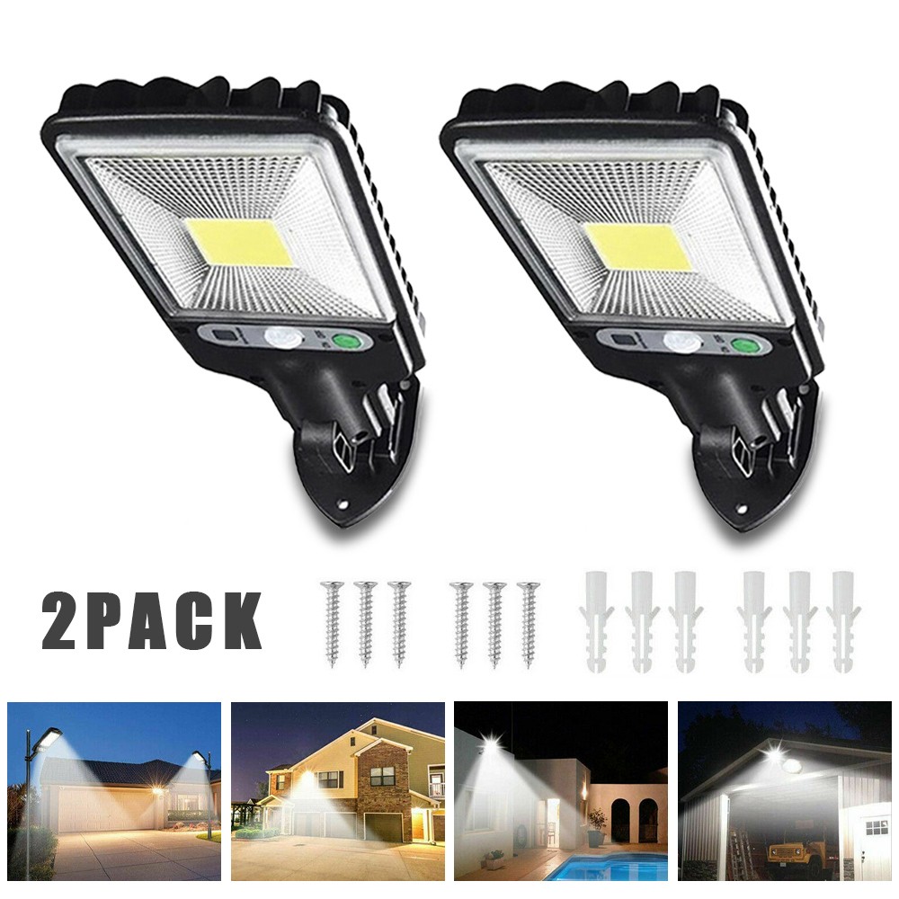 Main product image of 2-Pack Waterproof LED Solar Outdoor Lights with PIR Motion Sensor