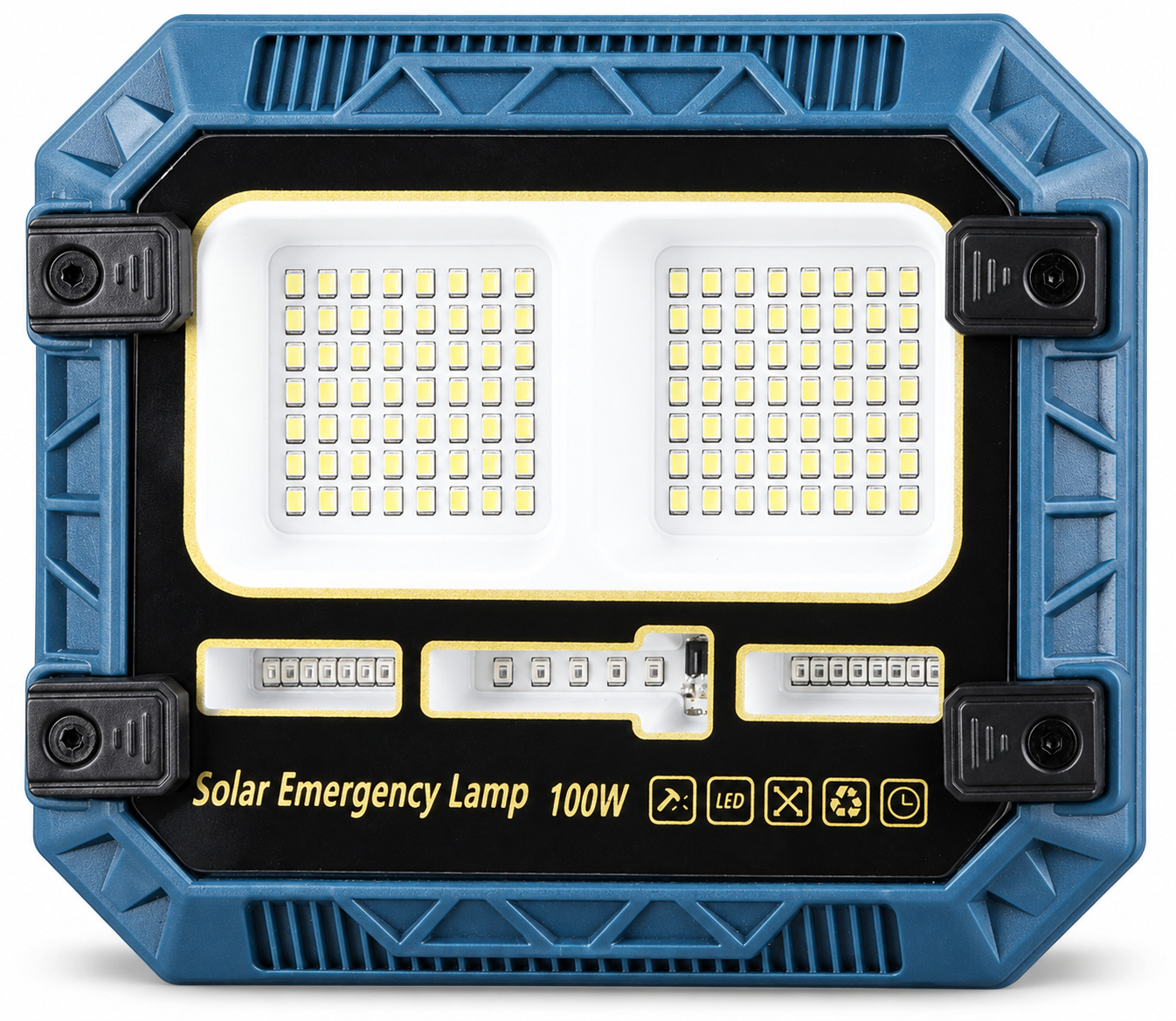 Main product image of LED Flood Light, Solar Powered, Rechargeable, Remote Control, 18650 W8113, Red/Blue