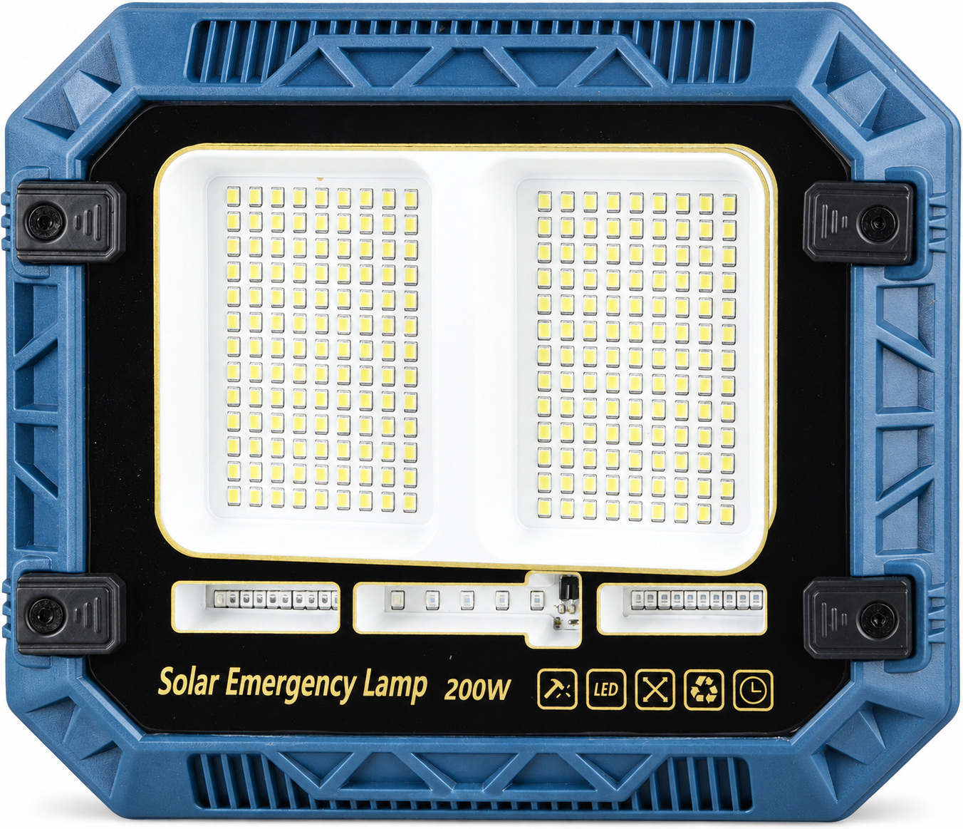 Main product image of W8113 Solar LED Flood Light, 18650 Battery, Red/Blue Warning