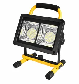 Product image of W864C Solar Rechargeable LED Flood Light, Red Blue Warning, 5000mAh