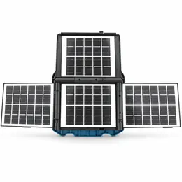 Product image of W8151 2 Solar Rechargeable LED Flood Light with Stand, Type C USB Output, 7800mAh Battery