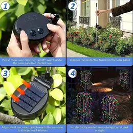 Product image of 2 Pcs LED Solar Firework Stake Lights for Garden Path