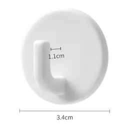 Simple small hook-non-trace glue-white-ABS-including gum-6 pieces